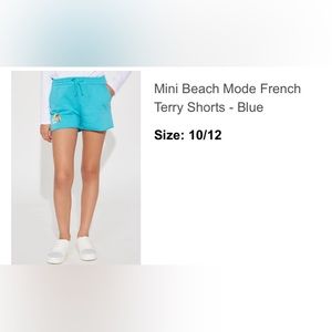 Fashion Nova girls shorts so 10/12 Mini Beach Mode French Terry Shorts - Blue